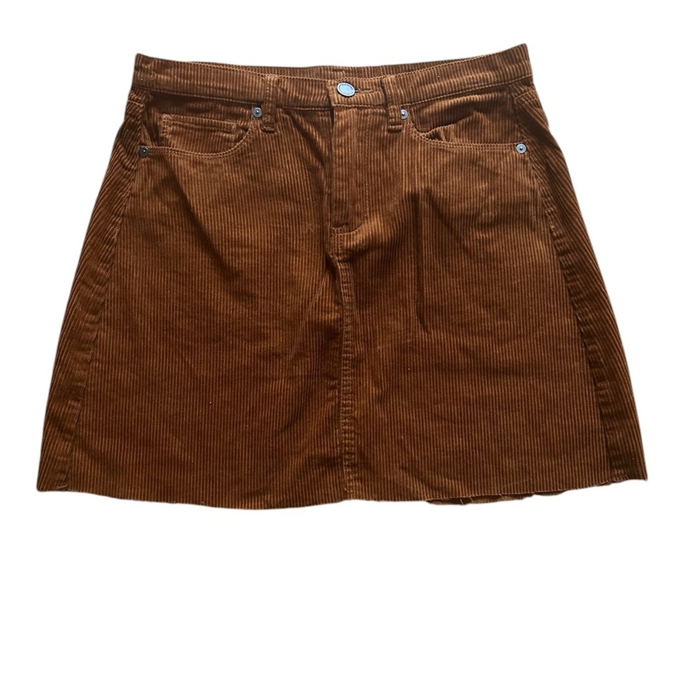 BlankNYC Atlas Corduroy Jane Mini Skirt in Rust size 28